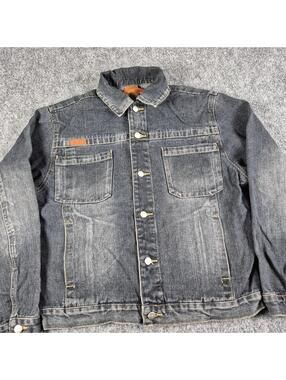 Vintage Y2k Sean John Denim Jacket Large 16/18 Blue Dark Wash Skater Hip Hop